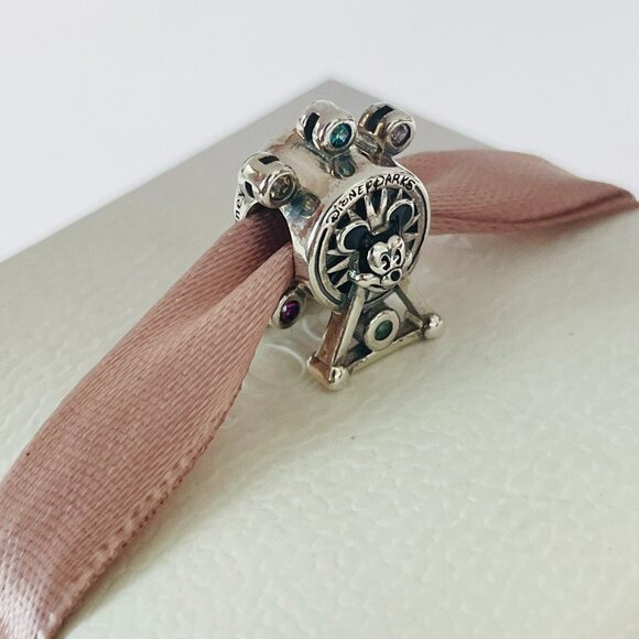 Authentic Pandora Disney Parks Mickey Ferris Wheel CZ and  Authentic PANDORA Disney Parks Mickey Colourful Ferris Wheel Charm #798855C01